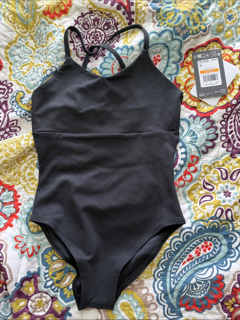 Under Armour Black Girls' Dance Leotard with Crossback Straps